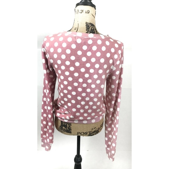 Wildfox Pink Polka Dot Sweatshirt - Picture 3 of 5